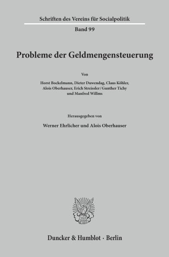 Cover: Probleme der Geldmengensteuerung