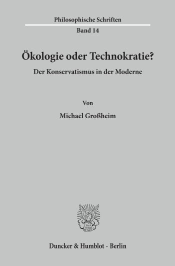 Cover: Ökologie oder Technokratie?