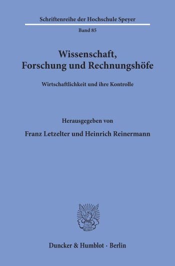 Cover: Wissenschaft, Forschung und Rechnungshöfe