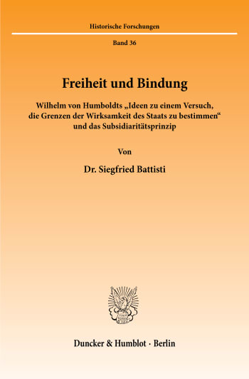 Cover: Freiheit und Bindung