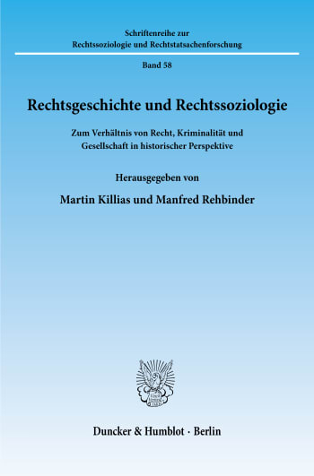 Cover: Rechtsgeschichte und Rechtssoziologie