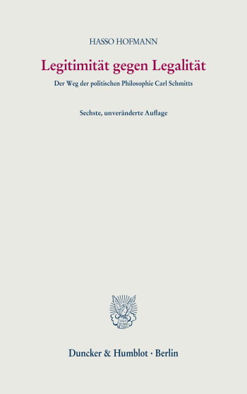 Cover: Legitimität gegen Legalität