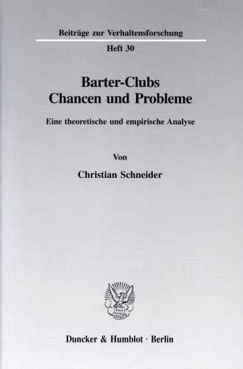 Cover: Barter-Clubs - Chancen und Probleme