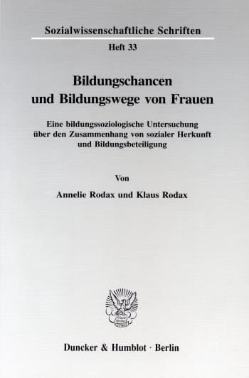 Cover: Bildungschancen und Bildungswege von Frauen