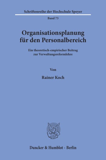 Cover: Organisationsplanung für den Personalbereich