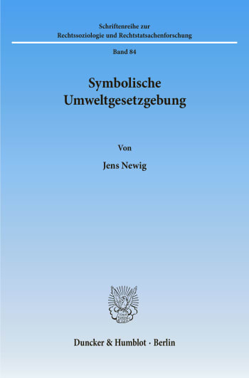 Cover: Symbolische Umweltgesetzgebung