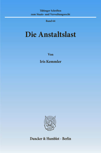 Cover: Die Anstaltslast