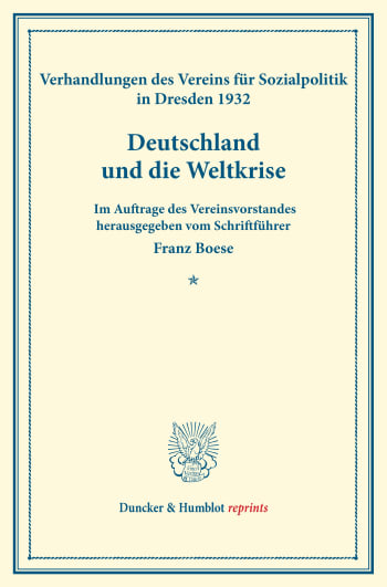 Cover: Deutschland und die Weltkrise