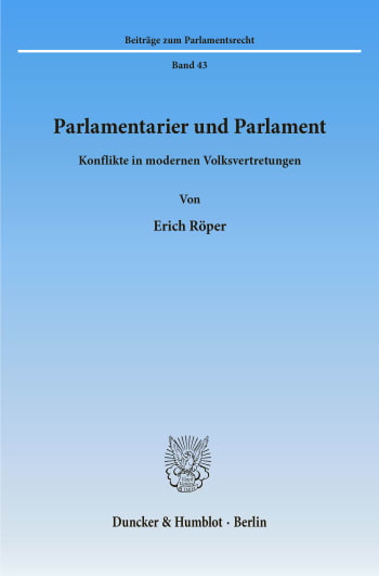 Cover: Parlamentarier und Parlament