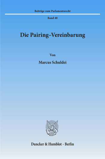 Cover: Die Pairing-Vereinbarung