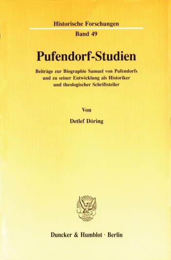 Cover: Pufendorf-Studien