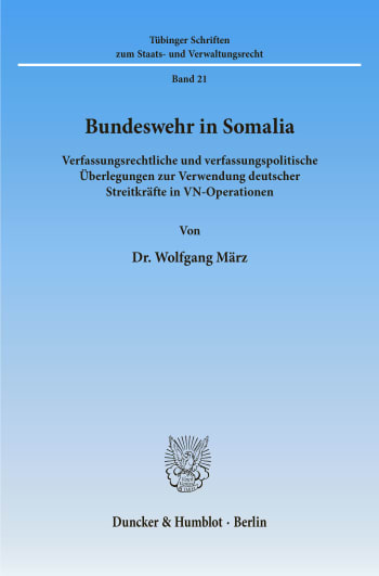 Cover: Bundeswehr in Somalia