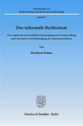 Cover: Der informale Rechtsstaat