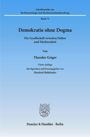 Cover: Demokratie ohne Dogma