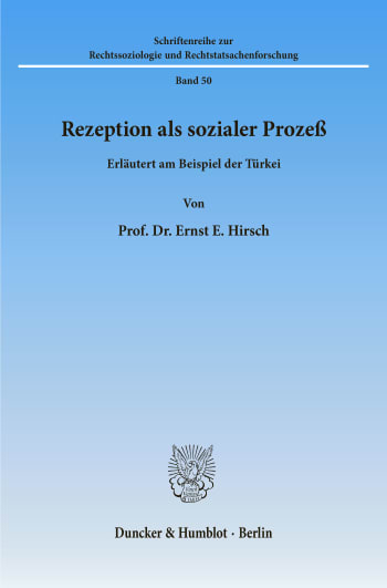 Cover: Rezeption als sozialer Prozeß