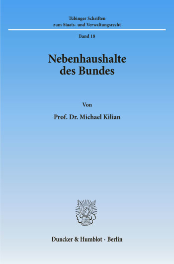 Cover: Nebenhaushalte des Bundes