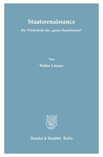 Cover: Staatsrenaissance