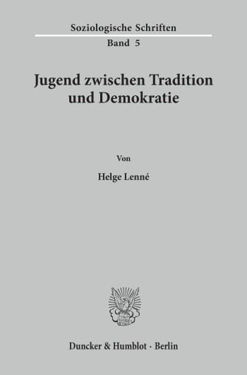 Cover: Jugend zwischen Tradition und Demokratie