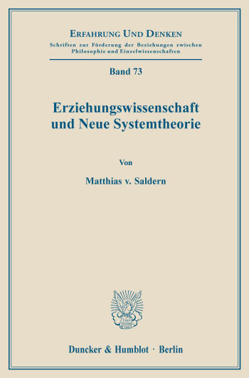 Cover: Erziehungswissenschaft und Neue Systemtheorie