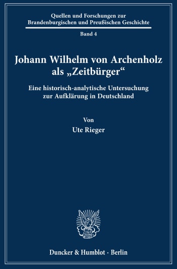 Cover: Johann Wilhelm von Archenholz als »Zeitbürger«