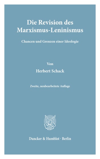 Die Revision Des Marxismus Leninismus Duncker Humblot