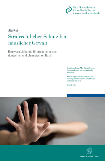 Cover: Strafrechtlicher Schutz bei häuslicher Gewalt