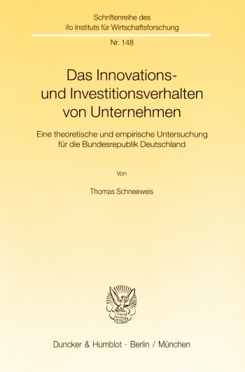 Cover: Das Innovations- und Investitionsverhalten von Unternehmen