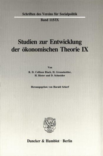 Cover: Untersuchungen zu Quesnay, Stein, Jevons und zur allgemeinen Gleichgewichtstheorie