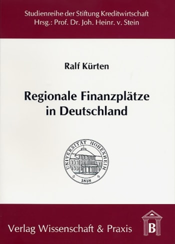 Cover: Regionale Finanzplätze in Deutschland