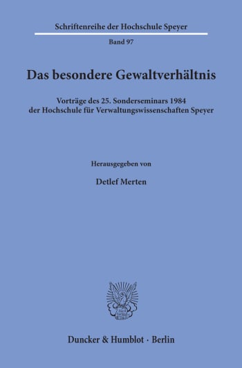 Cover: Das besondere Gewaltverhältnis