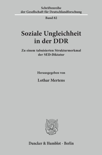 Cover: Soziale Ungleichheit in der DDR