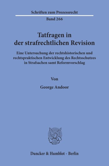 Cover: Tatfragen in der strafrechtlichen Revision