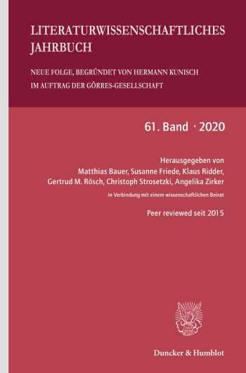 Cover: Literaturwissenschaftliches Jahrbuch