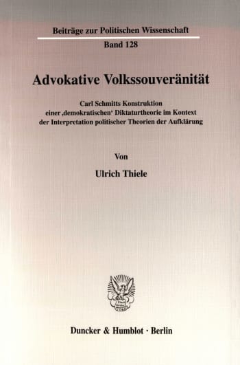 Cover: Advokative Volkssouveränität