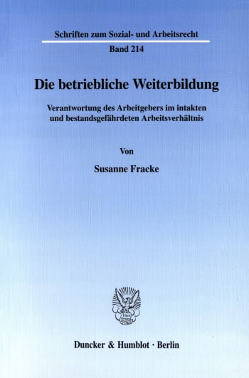 Cover: Die betriebliche Weiterbildung