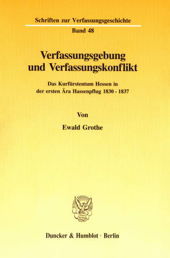 Cover: Verfassungsgebung und Verfassungskonflikt