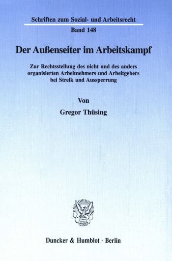 Cover: Der Außenseiter im Arbeitskampf