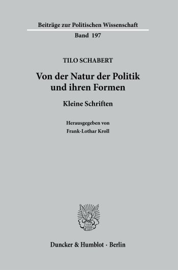 Cover: Von der Natur der Politik und ihren Formen