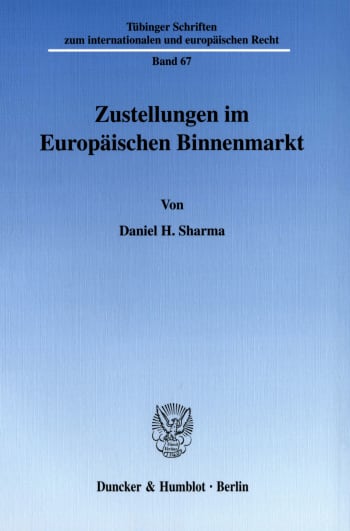 Cover: Zustellungen im Europäischen Binnenmarkt