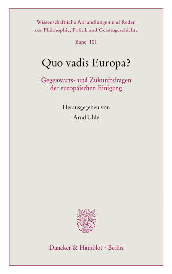 Cover: Quo vadis Europa?