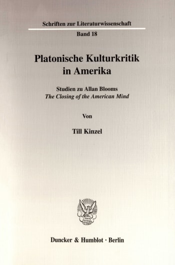 Cover: Platonische Kulturkritik in Amerika