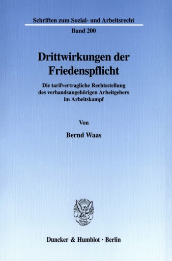 Cover: Drittwirkungen der Friedenspflicht