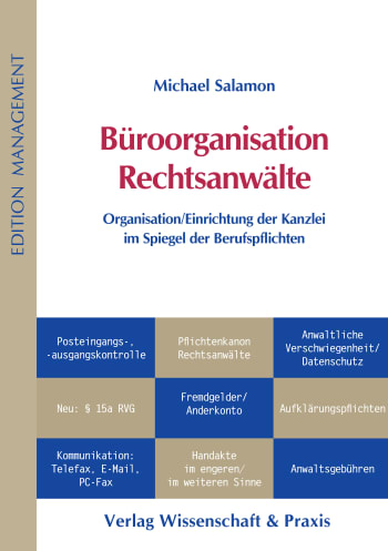 Cover: Büroorganisation Rechtsanwälte