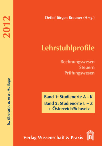 Cover: Lehrstuhlprofile 2012