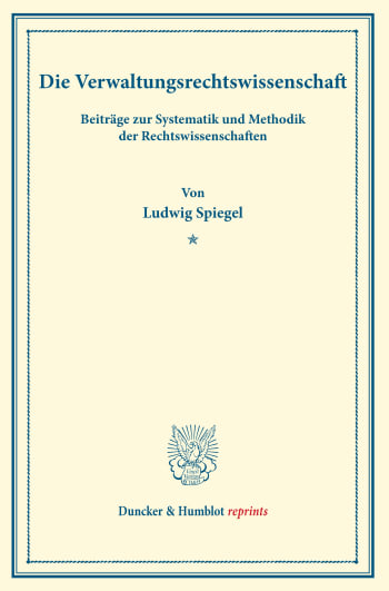 Cover: Die Verwaltungsrechtswissenschaft