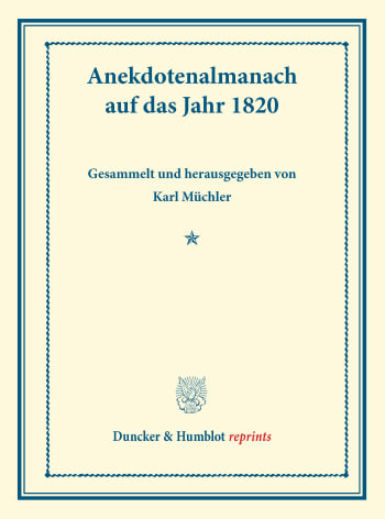 Cover: Anekdotenalmanach auf das Jahr 1820