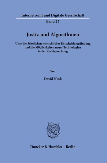 Cover: Justiz und Algorithmen