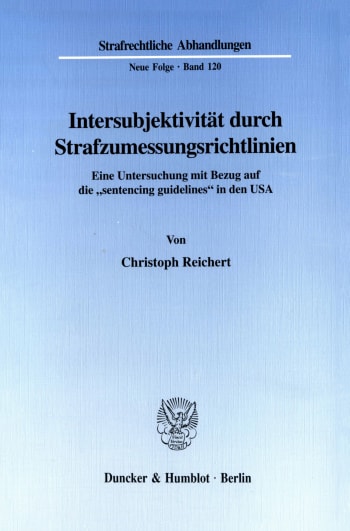 Cover: Intersubjektivität durch Strafzumessungsrichtlinien