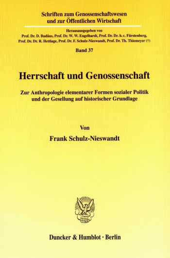 Cover: Herrschaft und Genossenschaft