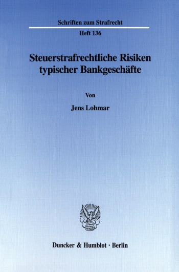 Cover: Steuerstrafrechtliche Risiken typischer Bankgeschäfte